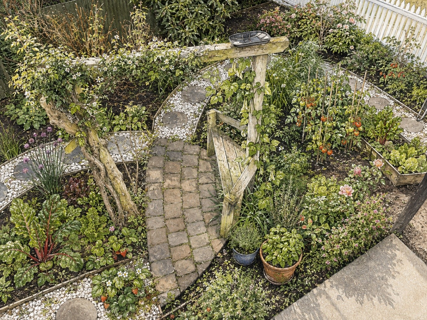 The proposed Grocery Freedom Garden seen from above
